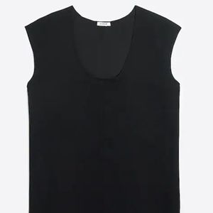 J.Crew Cap-sleeve shirttail top